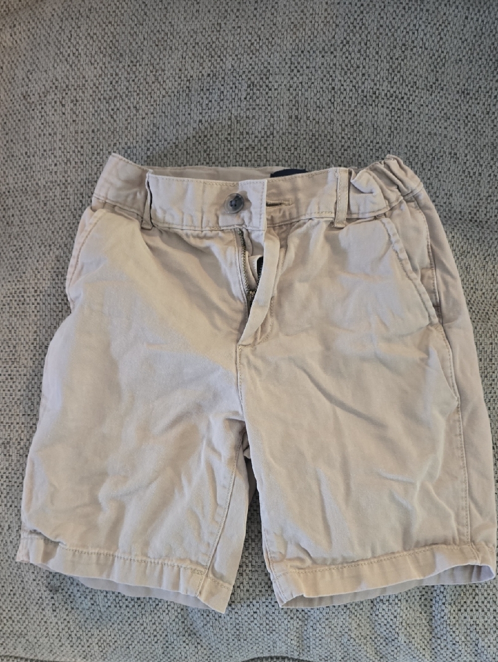 Place Beige Flat-Front Kids Shorts